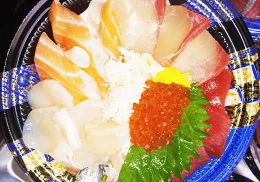 海鮮上丼 魚・場貝|ひとよしごはん|熊本県人吉市